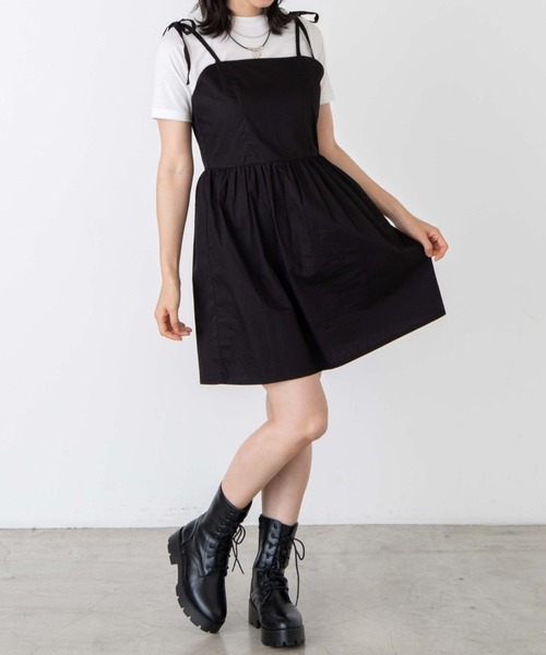 WEGO(ウィゴー)の「WEGO/【2点セット】インナーセットキャミワンピース(ワンピース・レディース・ブラック/その他1・FREE)」の5枚目の写真