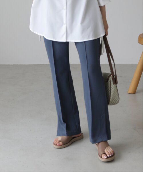 RAY CASSIN（レイカズン）の「ストレッチセンタータックカラーパンツ（スラックス・レディース・ブラック/ブラウン/ブルー/ライトカーキ/キナリ・SMALL/MEDIUM/LARGE）」の5枚目の写真