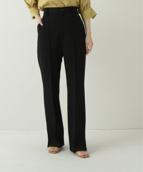 RAY CASSIN（レイカズン）の「ストレッチセンタータックカラーパンツ（スラックス・レディース・ブラック/ブラウン/ブルー/ライトカーキ/キナリ・SMALL/MEDIUM/LARGE）」の3枚目の写真