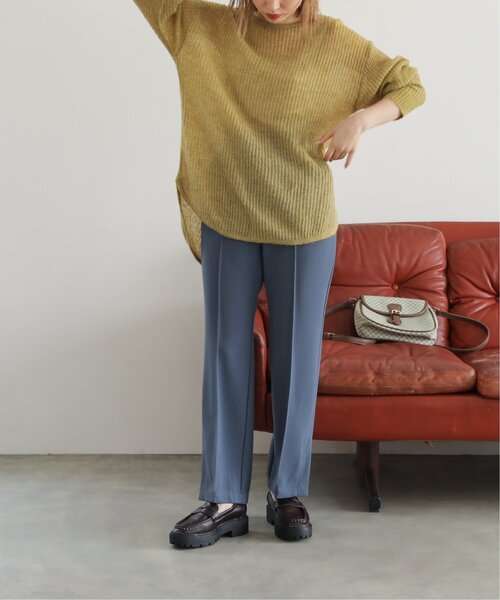 RAY CASSIN（レイカズン）の「ストレッチセンタータックカラーパンツ（スラックス・レディース・ブラック/ブラウン/ブルー/ライトカーキ/キナリ・SMALL/MEDIUM/LARGE）」の14枚目の写真