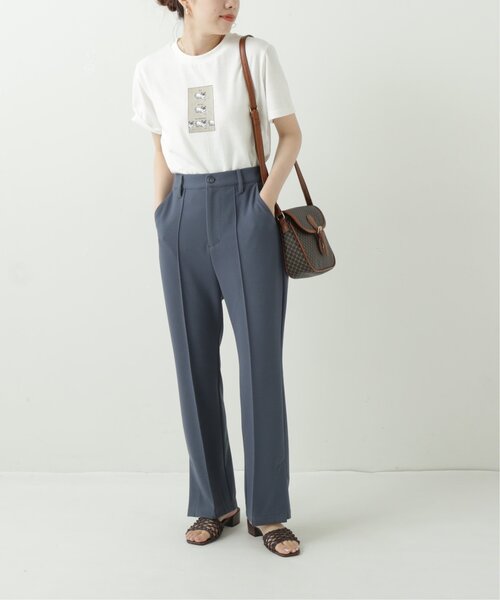 RAY CASSIN（レイカズン）の「ストレッチセンタータックカラーパンツ（スラックス・レディース・ブラック/ブラウン/ブルー/ライトカーキ/キナリ・SMALL/MEDIUM/LARGE）」の21枚目の写真