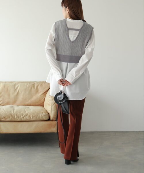 RAY CASSIN（レイカズン）の「ストレッチセンタータックカラーパンツ（スラックス・レディース・ブラック/ブラウン/ブルー/ライトカーキ/キナリ・SMALL/MEDIUM/LARGE）」の18枚目の写真