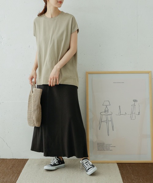 URBAN RESEARCH DOORS（アーバンリサーチドアーズ）の「リブカットフレアスカート（スカート・レディース・チャコールグレー/モカ/ライトベージュ・ONE）」の12枚目の写真