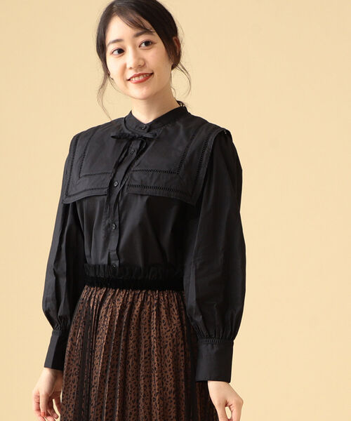 BEAMS HEART(ビームスハート)の「BEAMS HEART / 2WAY レースカラー ブラウス(シャツ/ブラウス・レディース・ブラック/オフホワイト/ブラウン系その他3・FREE)」の5枚目の写真