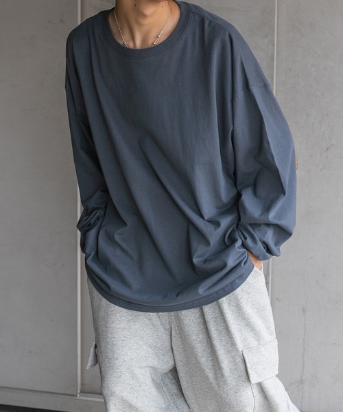 kutir(クティール)の「無地ルーズロンT(Tシャツ/カットソー・メンズ・ホワイト/グリーン/ボルドー/ダークブルー・MEDIUM/LARGE)」の15枚目の写真