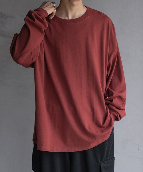 kutir(クティール)の「無地ルーズロンT(Tシャツ/カットソー・メンズ・ホワイト/グリーン/ボルドー/ダークブルー・MEDIUM/LARGE)」の19枚目の写真