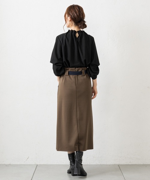 prose verse（プロズヴェール）の「マルチカラー配色ナロースカート（スカート・レディース・モカ/ブラック/カーキ/グリーン・ﾌﾘ-/FREE）」の17枚目の写真