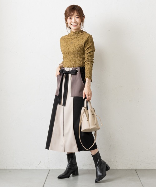 prose verse（プロズヴェール）の「マルチカラー配色ナロースカート（スカート・レディース・モカ/ブラック/カーキ/グリーン・ﾌﾘ-/FREE）」の18枚目の写真