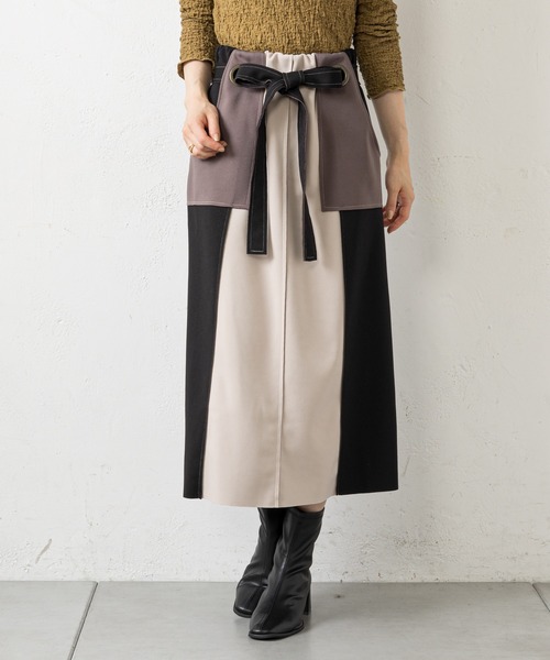 prose verse（プロズヴェール）の「マルチカラー配色ナロースカート（スカート・レディース・モカ/ブラック/カーキ/グリーン・ﾌﾘ-/FREE）」の19枚目の写真