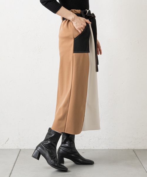 prose verse（プロズヴェール）の「マルチカラー配色ナロースカート（スカート・レディース・モカ/ブラック/カーキ/グリーン・ﾌﾘ-/FREE）」の21枚目の写真