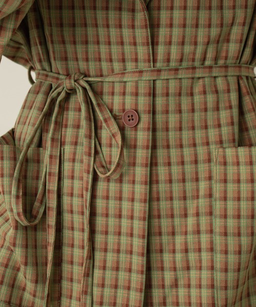 Kastane(カスタネ)の「チェックSETUP紐付きジャケット(テーラードジャケット・レディース・パープル/グリーン・FREE)」の17枚目の写真