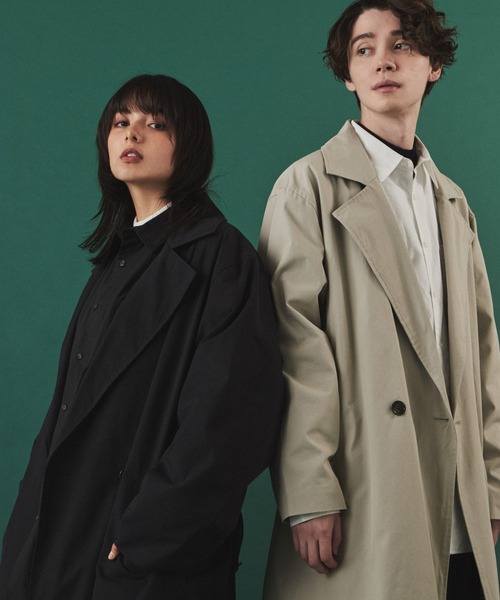 LUCY（ルーシー）の「LUCY/LOOSE W BELTED COAT（トレンチコート・メンズ・ブラック/ベージュ・MEDIUM/LARGE）」の8枚目の写真