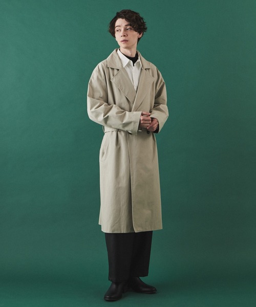 LUCY（ルーシー）の「LUCY/LOOSE W BELTED COAT（トレンチコート・メンズ・ブラック/ベージュ・MEDIUM/LARGE）」の13枚目の写真