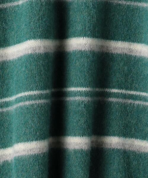 ROBERT MACKIE（ロバートマッキー）の「＜ROBERT MACKIE＞ BORDERKNIT/ニット（ニット/セーター・メンズ・ダークグリーン/ダークグレー・M/L）」の5枚目の写真