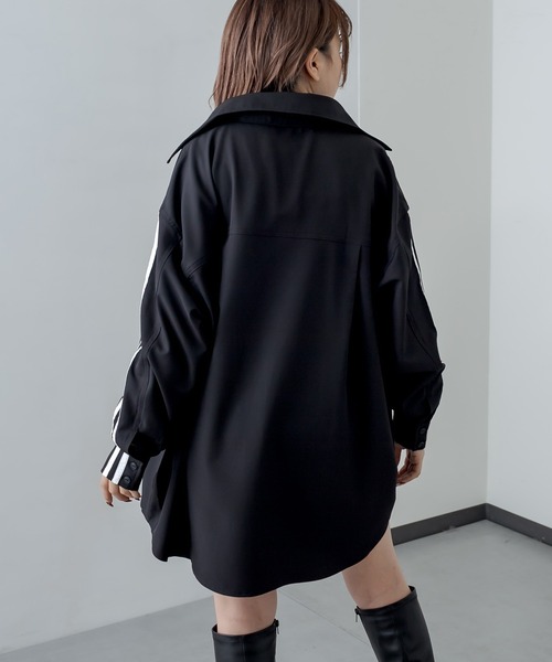 RASVOA(ラスボア)の「2ラインBIGシャツ(シャツ/ブラウス・レディース・グリーン/ブラック・FREE)」の12枚目の写真