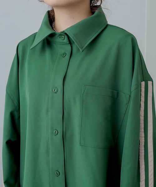RASVOA(ラスボア)の「2ラインBIGシャツ(シャツ/ブラウス・レディース・グリーン/ブラック・FREE)」の17枚目の写真
