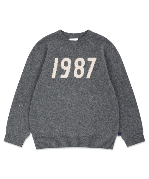 87mm(87mm)の「【87MM / Mmlg】1987 INTARSIA KNIT / パルチムエムエム MMLG 1987 ロゴ クルーネック ニット(ニット/セーター・レディース・ブラック/グレー/オレンジ・MEDIUM/LARGE)」の3枚目の写真