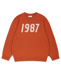 【87MM / Mmlg】1987 INTARSIA KNIT / パルチムエムエム MMLG 1987 ロゴ クルーネック ニット