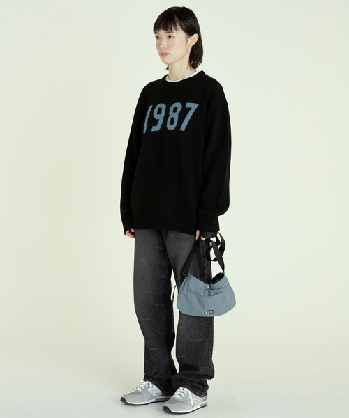 87mm(87mm)の「【87MM / Mmlg】1987 INTARSIA KNIT / パルチムエムエム MMLG 1987 ロゴ クルーネック ニット(ニット/セーター・レディース・ブラック/グレー/オレンジ・MEDIUM/LARGE)」の11枚目の写真
