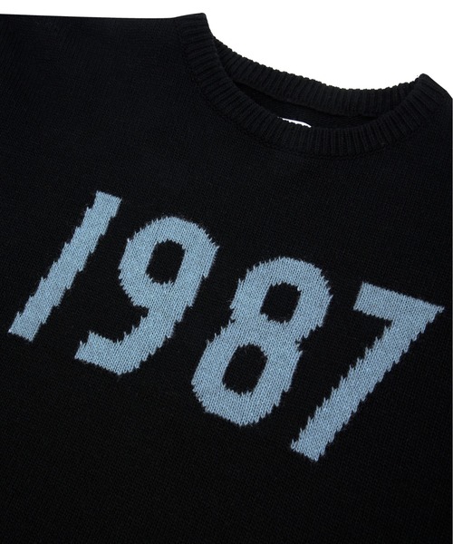 87mm(87mm)の「【87MM / Mmlg】1987 INTARSIA KNIT / パルチムエムエム MMLG 1987 ロゴ クルーネック ニット(ニット/セーター・レディース・ブラック/グレー/オレンジ・MEDIUM/LARGE)」の8枚目の写真