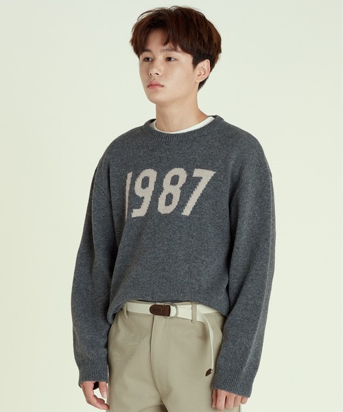 87mm(87mm)の「【87MM / Mmlg】1987 INTARSIA KNIT / パルチムエムエム MMLG 1987 ロゴ クルーネック ニット(ニット/セーター・レディース・ブラック/グレー/オレンジ・MEDIUM/LARGE)」の15枚目の写真