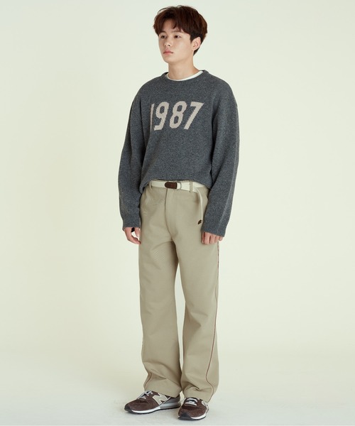 87mm(87mm)の「【87MM / Mmlg】1987 INTARSIA KNIT / パルチムエムエム MMLG 1987 ロゴ クルーネック ニット(ニット/セーター・レディース・ブラック/グレー/オレンジ・MEDIUM/LARGE)」の16枚目の写真