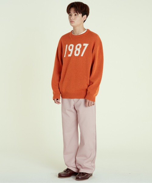 87mm(87mm)の「【87MM / Mmlg】1987 INTARSIA KNIT / パルチムエムエム MMLG 1987 ロゴ クルーネック ニット(ニット/セーター・レディース・ブラック/グレー/オレンジ・MEDIUM/LARGE)」の21枚目の写真