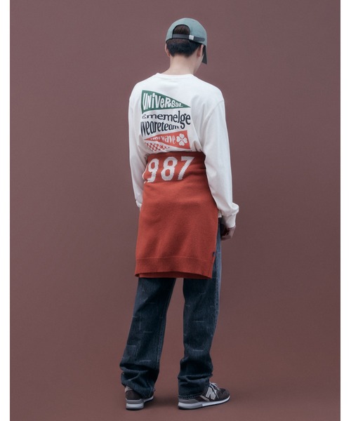 87mm(87mm)の「【87MM / Mmlg】1987 INTARSIA KNIT / パルチムエムエム MMLG 1987 ロゴ クルーネック ニット(ニット/セーター・レディース・ブラック/グレー/オレンジ・MEDIUM/LARGE)」の5枚目の写真