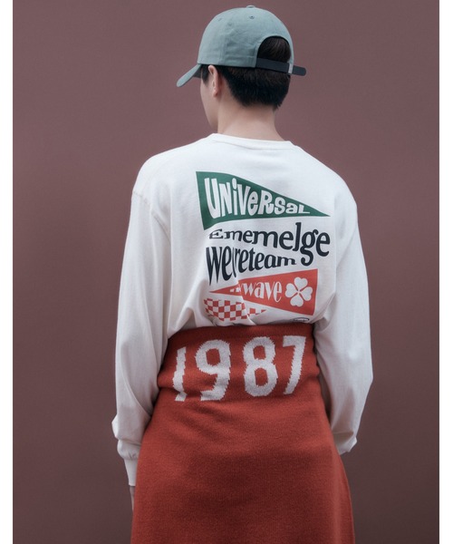 87mm(87mm)の「【87MM / Mmlg】1987 INTARSIA KNIT / パルチムエムエム MMLG 1987 ロゴ クルーネック ニット(ニット/セーター・レディース・ブラック/グレー/オレンジ・MEDIUM/LARGE)」の6枚目の写真
