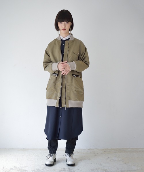 La SRIC（ラスリック）の「La SRIC / ロングMA-1（MA-1・レディース・ブラック/カーキ/グレー・38）」の22枚目の写真