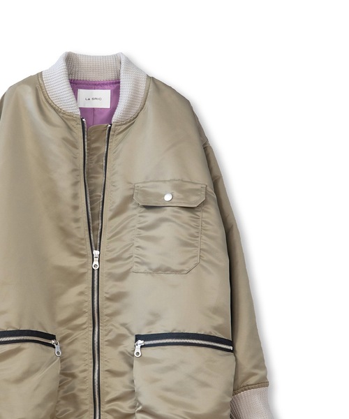 La SRIC（ラスリック）の「La SRIC / ロングMA-1（MA-1・レディース・ブラック/カーキ/グレー・38）」の20枚目の写真