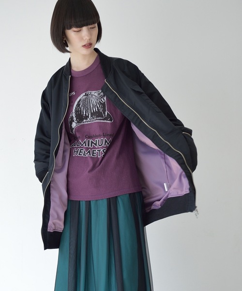 La SRIC（ラスリック）の「La SRIC / ロングMA-1（MA-1・レディース・ブラック/カーキ/グレー・38）」の11枚目の写真