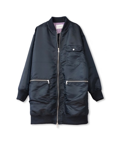 La SRIC（ラスリック）の「La SRIC / ロングMA-1（MA-1・レディース・ブラック/カーキ/グレー・38）」の9枚目の写真