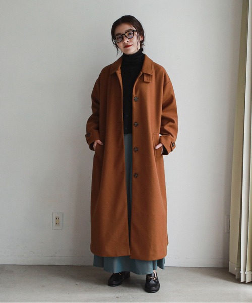 feepur（フェピュール）の「ステンカラーロングコート（ステンカラーコート・レディース・アイボリー/ブラック/モカ・MEDIUM）」の22枚目の写真