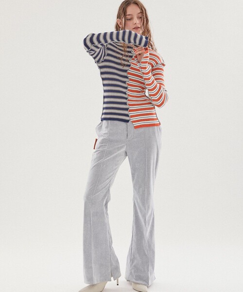 kotohayokozawa（コトハヨコザワ）の「【kotohayokozawa(コトハヨコザワ)】センターカッティングリブニット KT21A-KN05（ニット/セーター・レディース・グリーン/ブルー・FREE）」の14枚目の写真