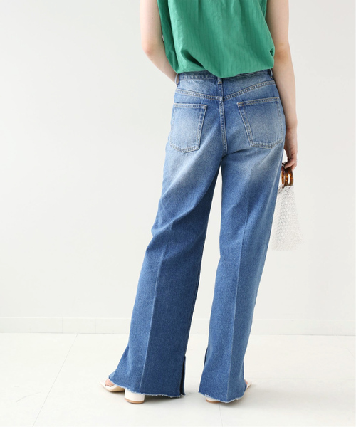 Simplicite（サンプリシテ）の「《追加》スリットワイドデニムパンツ◆（デニムパンツ・レディース・ホワイト/ブラック/ブルー・SMALL/MEDIUM）」の21枚目の写真