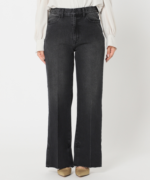 Simplicite（サンプリシテ）の「《追加》スリットワイドデニムパンツ◆（デニムパンツ・レディース・ホワイト/ブラック/ブルー・SMALL/MEDIUM）」の20枚目の写真