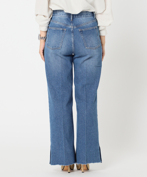 Simplicite（サンプリシテ）の「《追加》スリットワイドデニムパンツ◆（デニムパンツ・レディース・ホワイト/ブラック/ブルー・SMALL/MEDIUM）」の16枚目の写真