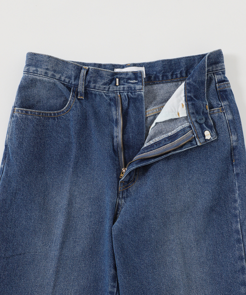 Simplicite（サンプリシテ）の「《追加》スリットワイドデニムパンツ◆（デニムパンツ・レディース・ホワイト/ブラック/ブルー・SMALL/MEDIUM）」の8枚目の写真
