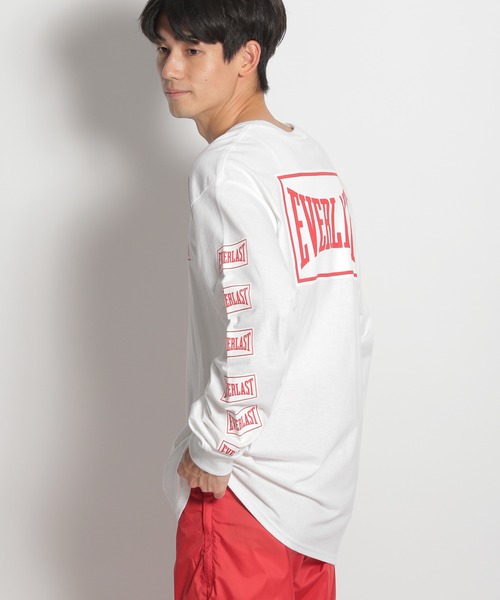 EVERLAST(スポーツ・ライフスタイル)(エバーラスト)の「【EVERLAST(エバーラスト)】ロゴロンT(Tシャツ/カットソー・メンズ・ホワイト/ブラック・MEDIUM/LARGE)」の2枚目の写真