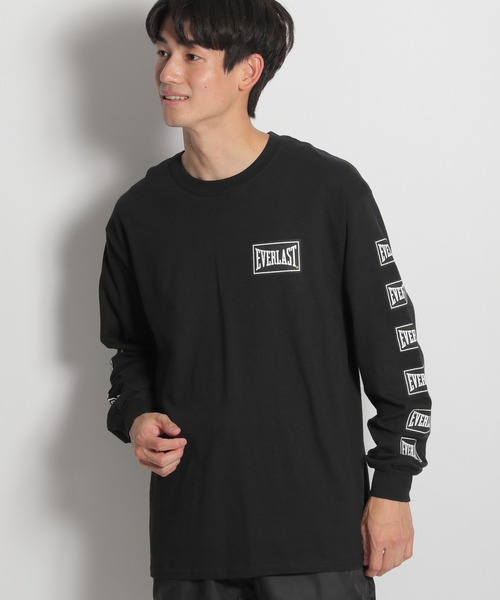 EVERLAST(スポーツ・ライフスタイル)(エバーラスト)の「【EVERLAST(エバーラスト)】ロゴロンT(Tシャツ/カットソー・メンズ・ホワイト/ブラック・MEDIUM/LARGE)」の1枚目の写真