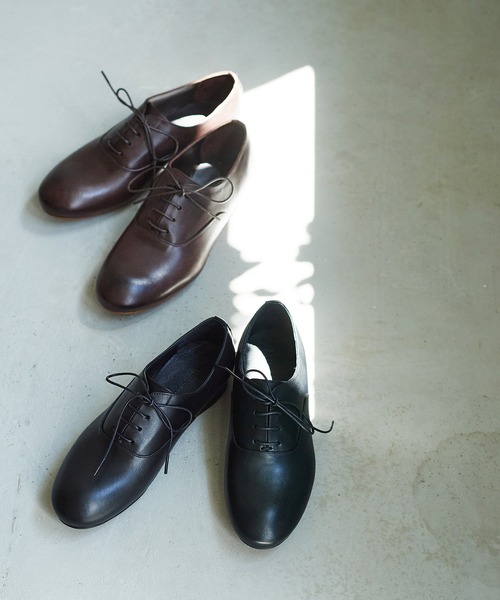 bulle de savon（ビュルデサボン）の「レザー プレーントゥシューズ（その他シューズ・レディース・ブラック/ブラウン・S/M）」の7枚目の写真
