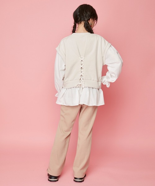 JENNI love（ジェニィラブ）の「センターシームフレアパンツ（その他パンツ・キッズ・カーキ/ベージュ/ブラック・130cm/140cm/150cm/160cm）」の20枚目の写真