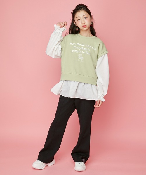 JENNI love（ジェニィラブ）の「センターシームフレアパンツ（その他パンツ・キッズ・カーキ/ベージュ/ブラック・130cm/140cm/150cm/160cm）」の11枚目の写真