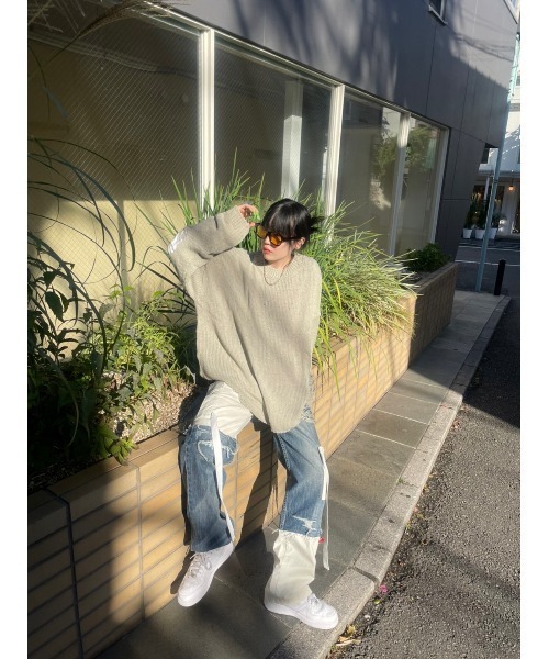 XU（エックスユー）の「【XU/エックスユー】damage knit/ニット