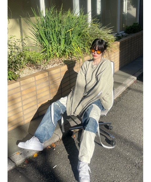 XU（エックスユー）の「【XU/エックスユー】damage knit/ニット