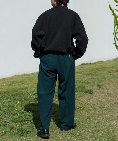 Perushu（ペルーシュ）の「Perushu刺繍ミラノリブポロニット（ニット/セーター・メンズ・ブラック/ダークグリーン/アイボリー・MEDIUM/LARGE）」の13枚目の写真