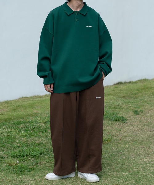 Perushu（ペルーシュ）の「Perushu刺繍ミラノリブポロニット（ニット/セーター・メンズ・ブラック/ダークグリーン/アイボリー・MEDIUM/LARGE）」の17枚目の写真
