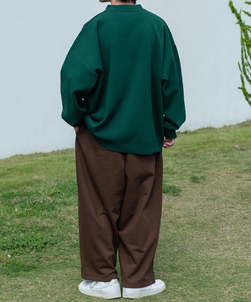 Perushu（ペルーシュ）の「Perushu刺繍ミラノリブポロニット（ニット/セーター・メンズ・ブラック/ダークグリーン/アイボリー・MEDIUM/LARGE）」の19枚目の写真
