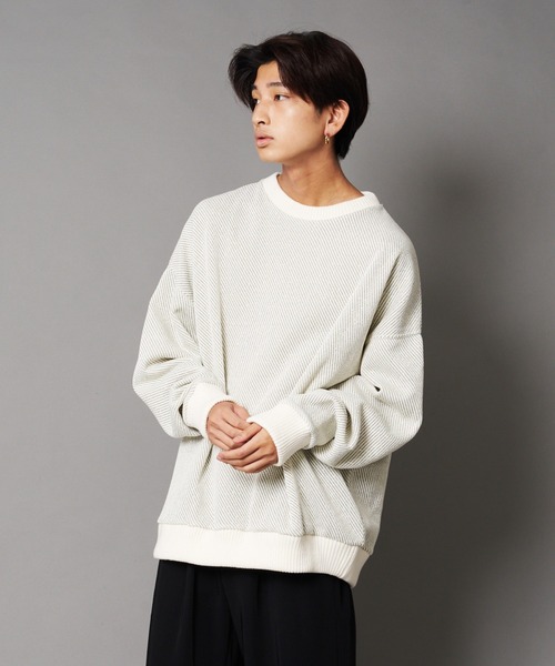 UNIIT(ユニット)の「【UNIIT/ユニット】カルゼニットフリースルーズクルーネック(スウェット・メンズ・チャコールグレー/ベージュ/ブラック/杢グレー/ホワイト・SMALL/MEDIUM/LARGE)」の1枚目の写真